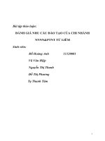 Đánh giá nhu cầu đào tạo của 1 tổ chức cụ thể