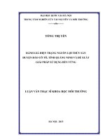 Đánh giá hiện trạng nguồn lợi thủy sản huyện đảo Cô Tô, tỉnh Quảng Ninh và đề xuất giải pháp sử dụng bền vững