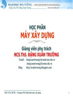 Học phần máy xây dựng - chương 8 Khai thác máy xây dựng