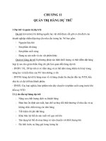 Bài giảng môn quản trị sản xuất và tác nghiệp: Chương 11: Quản trị hàng dự trữ