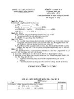 Đề, đáp án, ma trận kiểm tra học kì II - hóa 9