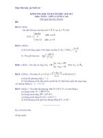 Đề Toán 11 KT HK II số 14