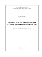 Các thuật toán gần đúng giải bài toán cây khung với chi phí định tuyến nhỏ nhất