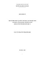 Một số biện pháp tạo hứng thú học tập cho học sinh tại Trung tâm Giáo dục thường xuyên khi dạy phần phi kim, Hóa học 11
