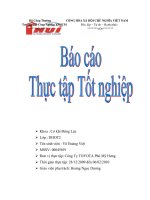 Báo cáo thực tập tại Công ty TNHH thương mại Một Thành Viên TOYOTA Phú Mỹ Hưng