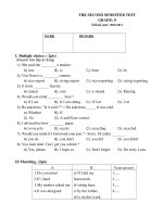 ĐỀ THI HOC KỲ II TIẾNG ANH NĂM 2010-2011