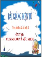 BÀI 10 ÔN TẬP: CON NGƯỜI VÀ SỨC KHOẺ