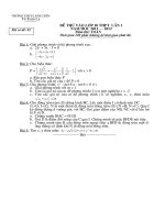 ĐỀ THI THỬ  VÀO L10- LẦN 1 (Mã O1)