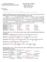 ĐỀ VÀ ĐÁP ÁN THI THU TN TIẾNG ANH MÃ ĐÊ862