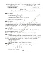 Đề và đáp án tuyển sinh môn toán vào lớp 10 tham khảo năm 2015 (4)