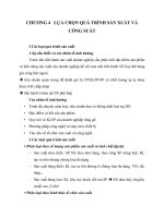 Bài giảng môn quản trị sản xuất và tác nghiệp: Chương 4: Lựa chọn quá trình sản xuất và công suất