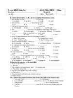 kiem tra 1 tiet Tiêng Anh 8 lan 4