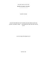 Xây dựng hệ thống bài tập và hướng dẫn hoạt động giải bài tập chương Dao động cơ học nhằm bồi dưỡng học sinh giỏi chuyên Vật lý