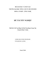 Thiết kế, chế tạo băng tải đai ứng dụng trong vận chuyển phân vi sinh