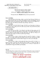 Thi viết chuyên ngành thi công chức năm 2015 có đán án chi tiết ( lĩnh vực kế hoạch đầu tư, khoa học công nghệ, lao động thương binh xã hội, ngoại vụ, nội vụ, nông nghiệp, tài chính, văn hóa TTDL...