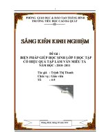 Sáng kiến kinh nghiệm: BIỆN PHÁP GIÚP HỌC SINH LỚP 5 HỌC TẬP CÓ HIỆU QUẢ TẬP LÀM VĂN MIÊU TẢ