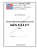 Tài liệu LTĐH môn Vật lý (Tập 1) NH2014-2015 - ThS. Trần Quốc Lâm