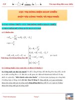 Tản mạn cực trị dòng điện xoay chiều một vài công thức và mẹo nhớ