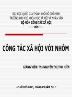 Bài giảng Công tác xã hội với nhóm - ThS. Nguyễn Thị Thu Hiền