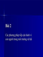 Bài giảng Hành vi con người trong môi trường xã hội Bài 2 - TS. Nguyễn Thị Lan