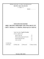 SÁNG KIẾN KINH NGHIỆM HIỆU TRƯỞNG PHỐI HỢP VỚI CÔNG ĐOÀN TỔ CHỨC THI ĐUA VÀ PHONG TRÀO QUẦN CHÚNG