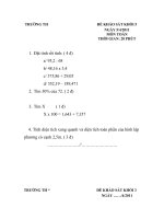 Đề Khảo Sát Chất lượng tháng 4 lớp 2-5