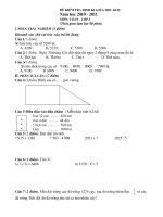 ĐỀ KT CHKII LỚP 3