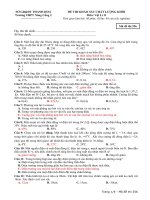 đề đáp án khảo sát vật lí 11 lần 4 mã 356