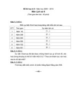 Đề thi hk II lớp 6 lịch sử