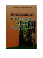 kết quả nghiên cứu về trồng rùng và phục hồi rừng tự nhiên