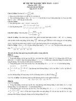 Đề thi thử đại học môn toán(lần 3)