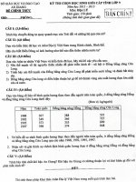 đề thi chọn học sinh giỏi lớp 9 cấp tỉnh môn địa lý tỉnh an giang