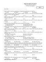 Kiểm tra HK 2 - hóa 12 - đề 5