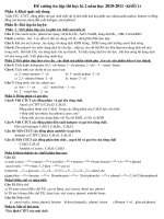 ĐỀ CƯƠNG ÔN TẬP HÓA HỌC-KII 2011