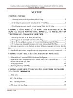 ỨNG DỤNG CÔNG NGHỆ HÓA HỌC MỚI TRONG CÔNG NGHỆ XỬ LÝ NƯỚC THẢI ĐÔ THỊ TẠI THÀNH PHỐ ĐÀ NẴNG