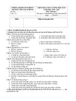 Đề Kiểm tra học kỳ 2 môn Sinh học 6