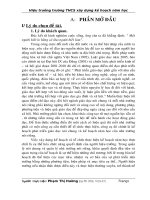 Sáng kiến kinh nghiệm: Hiệu trưởng trường THCS xây dựng kế hoạch năm học