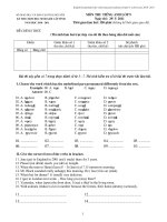 ĐỀ HSG TỈNH THÁI NGUYÊN 2011