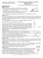 đề thi chọn học sinh giỏi cấp trường môn vật lý trường thpt buôn ma thuột