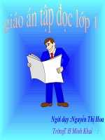 Giáo án điện tử lớp 1 tập đọc