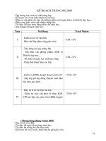 KẾ HOẠCH TUẦN, THÁNG