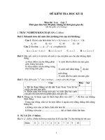 Đề kiểm tra học kì 2- Toán 7