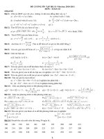 ÔN TẬP HỌC KÌ II LỚP 10