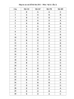 Dap an de thi thu dai hoc 2011 - truong THPT Do LuongI