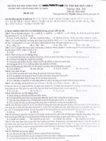 Đề thi thử ĐH L4-ĐH KHTN Hà Nội