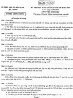 đề thi chọn học sinh giỏi lớp 9 môn sinh học năm 2013 tỉnh an giang