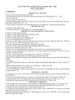 Đề  cương ôn tập Sinh học 8 kì II