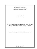 Tìm hiểu công nghệ ảo hóa và đề xuất mô hình triển khai cho các đơn vị vừa và nhỏ