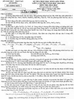 đề thi chọn học sinh giỏi lớp 9 môn hóc học năm 2013 tỉnh an giang