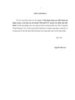 Giải pháp nâng cao chất lượng tín dụng trung và dài hạn tại chi nhánh NHNoPTNT huyện gia bình tỉnh bắc ninh